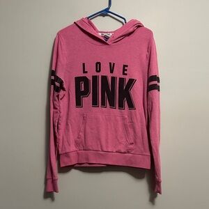 Victoria's Secret Love Pink Hoodie Sweater Medium Hood